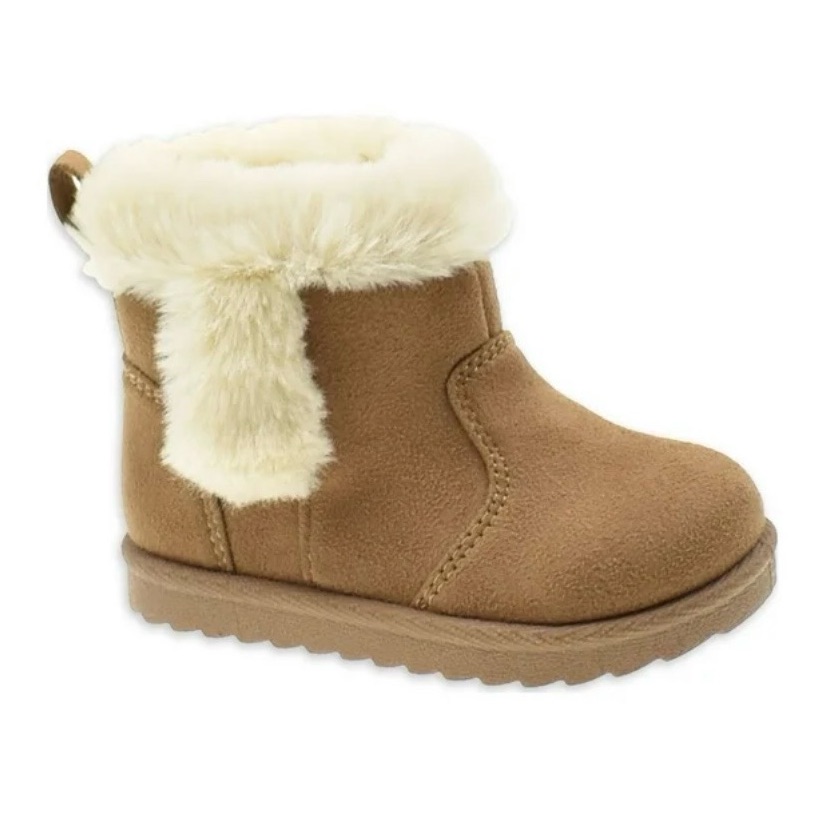 New Wonder Nation Baby Girl Faux Suede Shearling Boot, Sizes 5